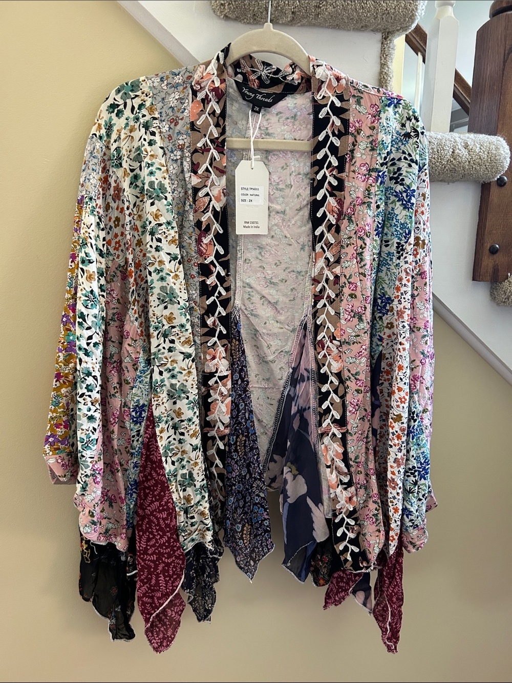 YOUNG THREADS NWT Kimono Multi Color Xl 1x 2x